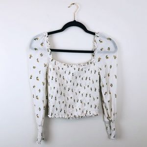 Reformation Smocked Top